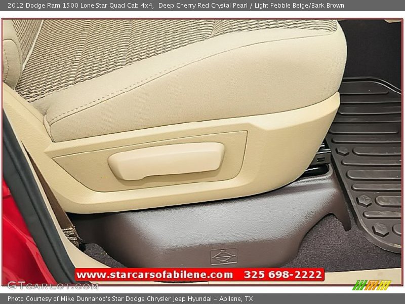 Deep Cherry Red Crystal Pearl / Light Pebble Beige/Bark Brown 2012 Dodge Ram 1500 Lone Star Quad Cab 4x4