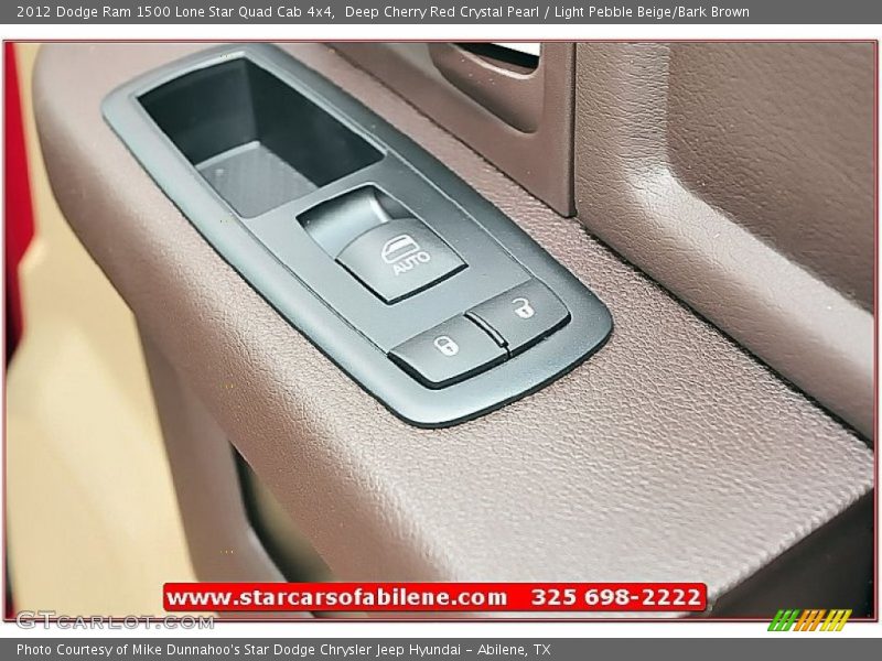 Deep Cherry Red Crystal Pearl / Light Pebble Beige/Bark Brown 2012 Dodge Ram 1500 Lone Star Quad Cab 4x4