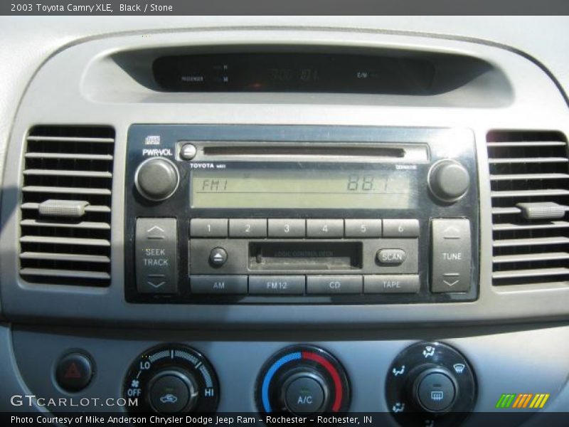 Black / Stone 2003 Toyota Camry XLE