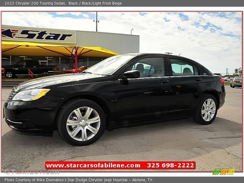 Black / Black/Light Frost Beige 2013 Chrysler 200 Touring Sedan