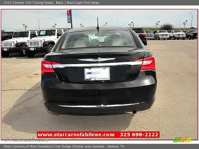Black / Black/Light Frost Beige 2013 Chrysler 200 Touring Sedan