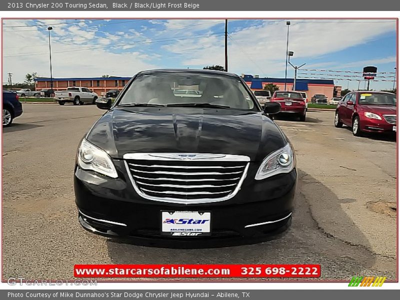 Black / Black/Light Frost Beige 2013 Chrysler 200 Touring Sedan