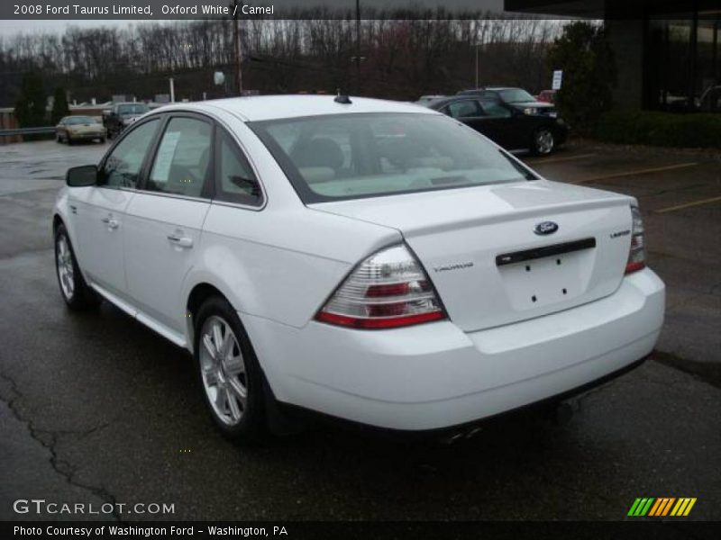Oxford White / Camel 2008 Ford Taurus Limited