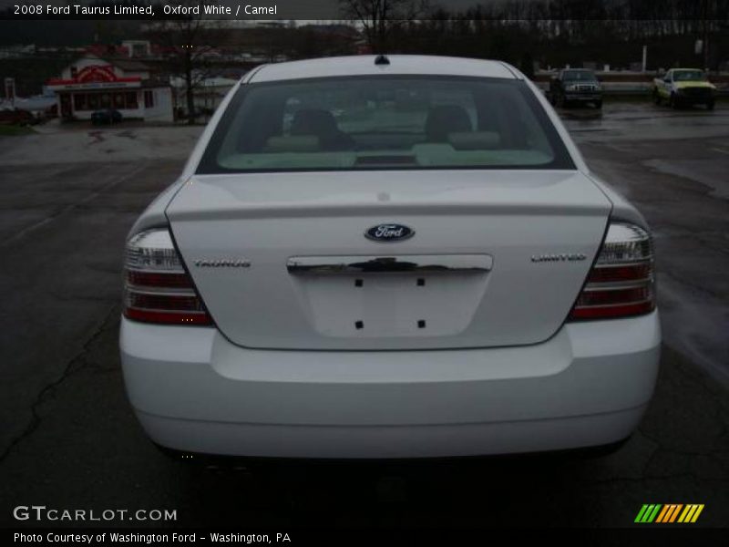 Oxford White / Camel 2008 Ford Taurus Limited