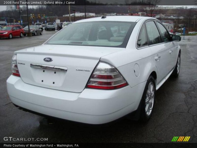 Oxford White / Camel 2008 Ford Taurus Limited
