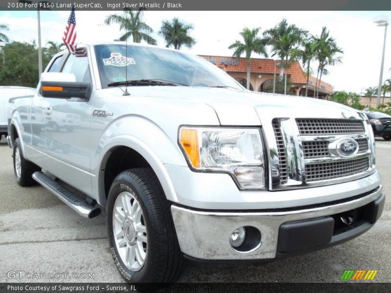 Ingot Silver Metallic / Black 2010 Ford F150 Lariat SuperCab