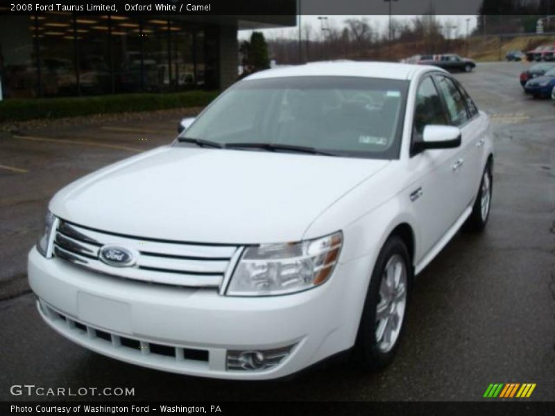 Oxford White / Camel 2008 Ford Taurus Limited