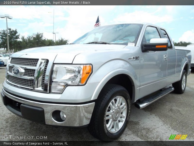 Ingot Silver Metallic / Black 2010 Ford F150 Lariat SuperCab