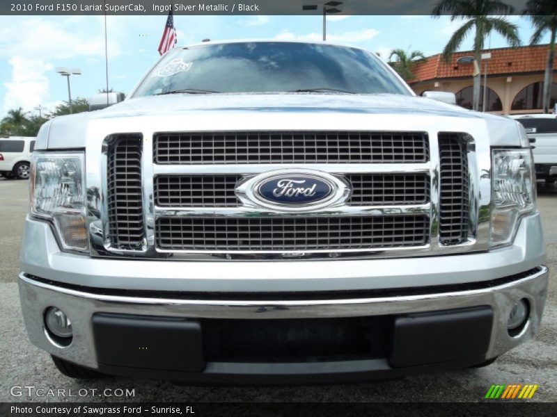 Ingot Silver Metallic / Black 2010 Ford F150 Lariat SuperCab