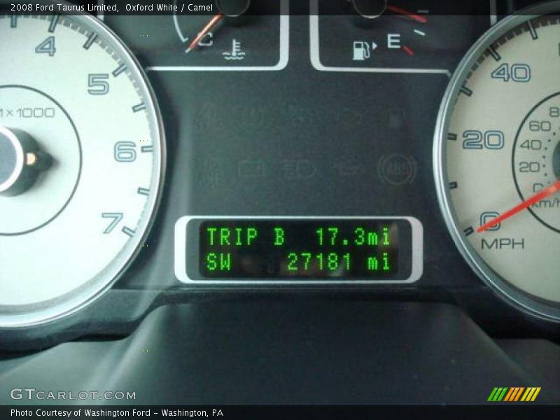 Oxford White / Camel 2008 Ford Taurus Limited