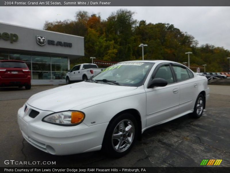 Summit White / Dark Pewter 2004 Pontiac Grand Am SE Sedan