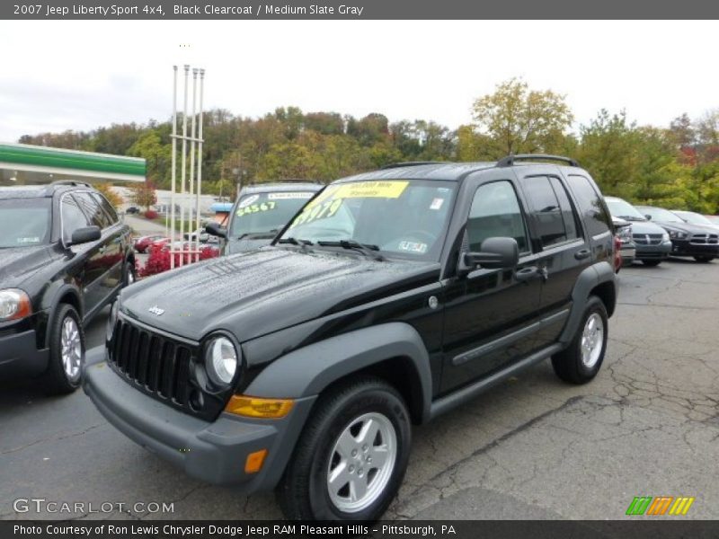 Black Clearcoat / Medium Slate Gray 2007 Jeep Liberty Sport 4x4