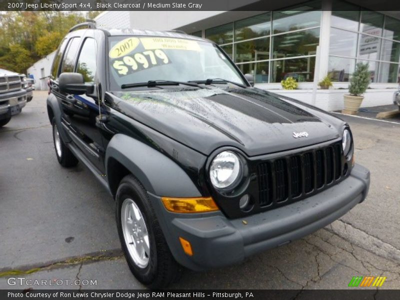 Black Clearcoat / Medium Slate Gray 2007 Jeep Liberty Sport 4x4