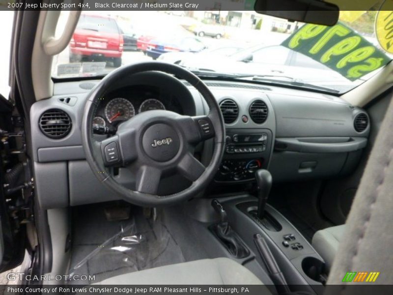 Black Clearcoat / Medium Slate Gray 2007 Jeep Liberty Sport 4x4