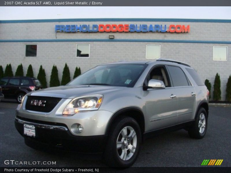 Liquid Silver Metallic / Ebony 2007 GMC Acadia SLT AWD