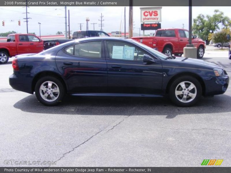 Midnight Blue Metallic / Cashmere 2008 Pontiac Grand Prix Sedan