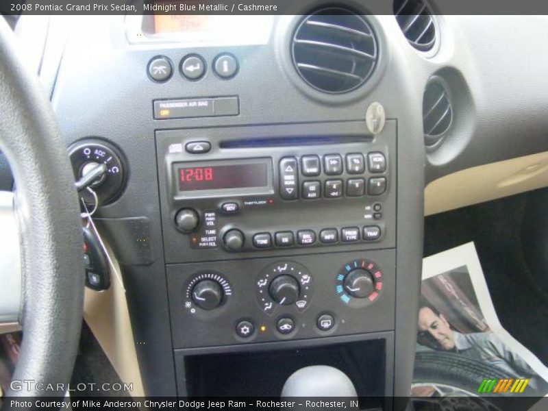 Midnight Blue Metallic / Cashmere 2008 Pontiac Grand Prix Sedan