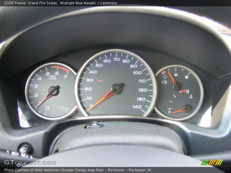 Midnight Blue Metallic / Cashmere 2008 Pontiac Grand Prix Sedan