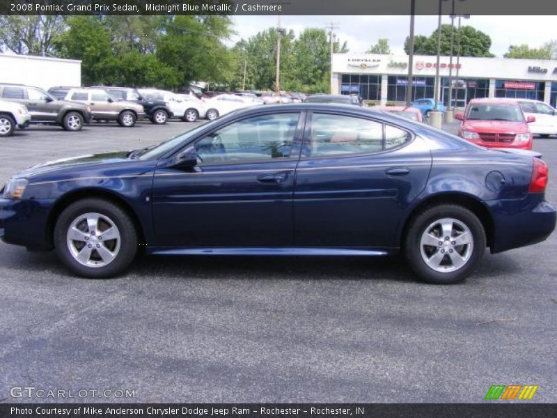 Midnight Blue Metallic / Cashmere 2008 Pontiac Grand Prix Sedan