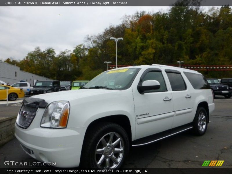 Summit White / Cocoa/Light Cashmere 2008 GMC Yukon XL Denali AWD