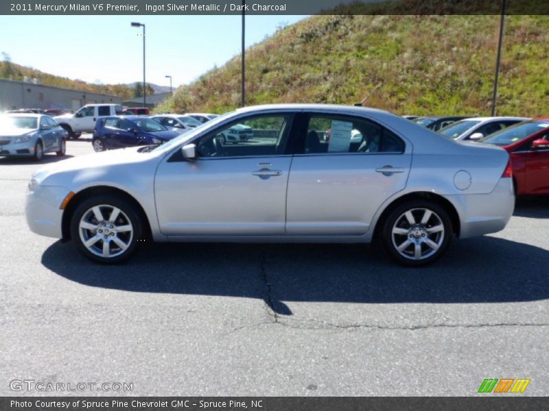 Ingot Silver Metallic / Dark Charcoal 2011 Mercury Milan V6 Premier