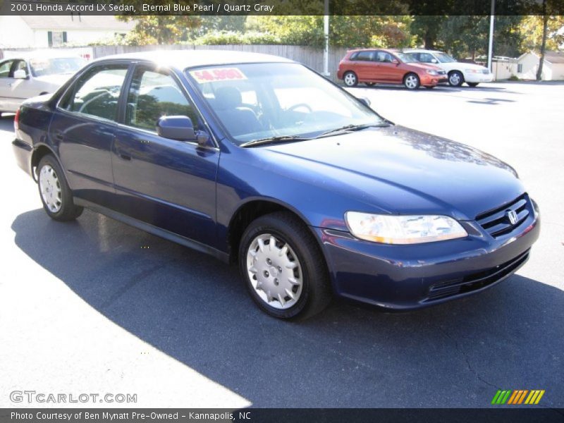 Eternal Blue Pearl / Quartz Gray 2001 Honda Accord LX Sedan