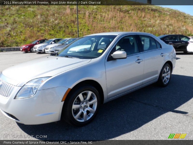 Ingot Silver Metallic / Dark Charcoal 2011 Mercury Milan V6 Premier