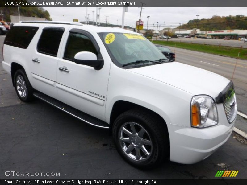 Summit White / Cocoa/Light Cashmere 2008 GMC Yukon XL Denali AWD