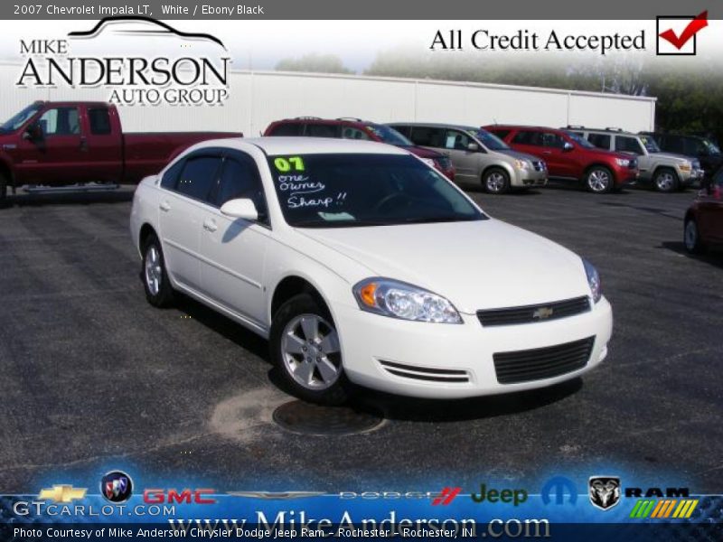 White / Ebony Black 2007 Chevrolet Impala LT