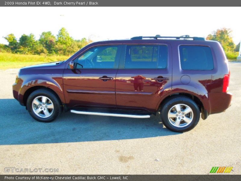 Dark Cherry Pearl / Black 2009 Honda Pilot EX 4WD