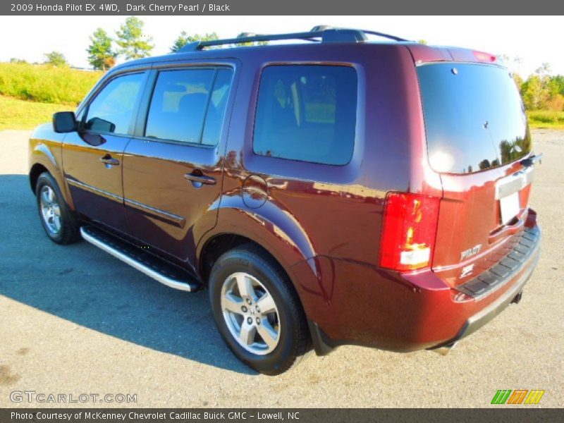 Dark Cherry Pearl / Black 2009 Honda Pilot EX 4WD