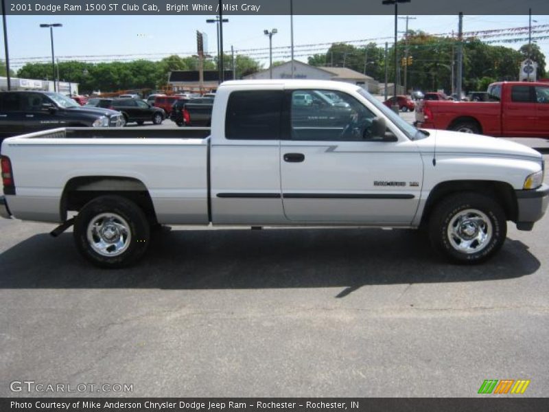Bright White / Mist Gray 2001 Dodge Ram 1500 ST Club Cab