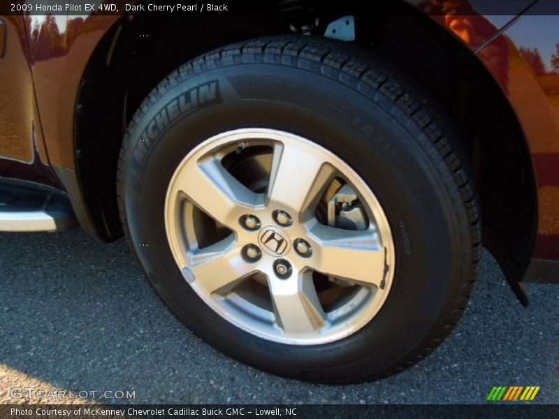 Dark Cherry Pearl / Black 2009 Honda Pilot EX 4WD