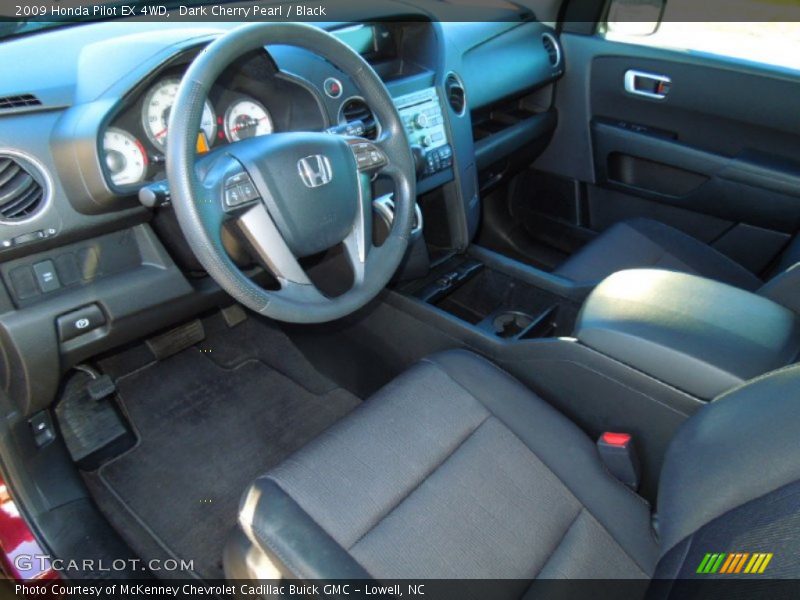 Dark Cherry Pearl / Black 2009 Honda Pilot EX 4WD