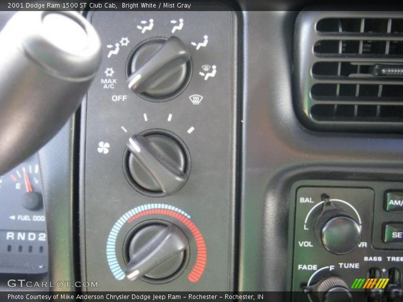 Bright White / Mist Gray 2001 Dodge Ram 1500 ST Club Cab