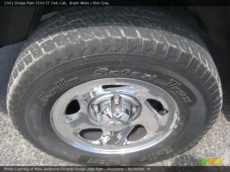 Bright White / Mist Gray 2001 Dodge Ram 1500 ST Club Cab