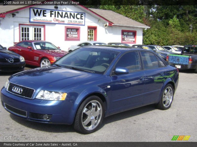 Ocean Blue Pearl / Beige 2005 Audi A4 1.8T Sedan