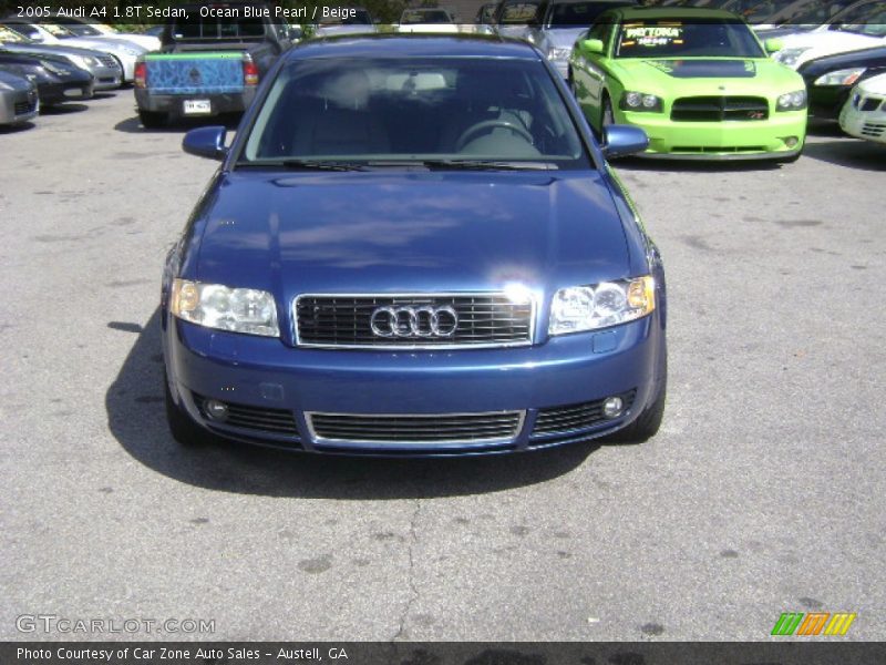 Ocean Blue Pearl / Beige 2005 Audi A4 1.8T Sedan