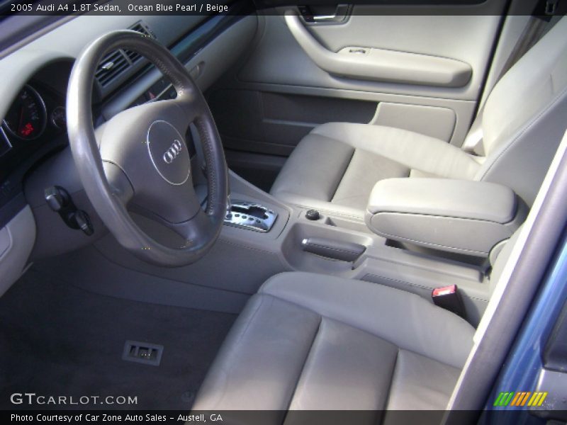 Ocean Blue Pearl / Beige 2005 Audi A4 1.8T Sedan