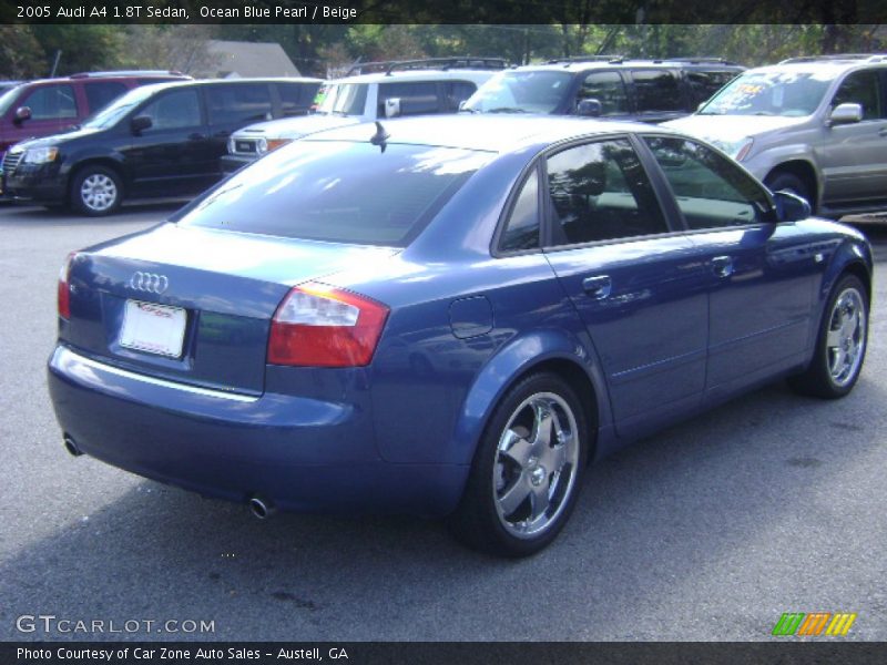 Ocean Blue Pearl / Beige 2005 Audi A4 1.8T Sedan