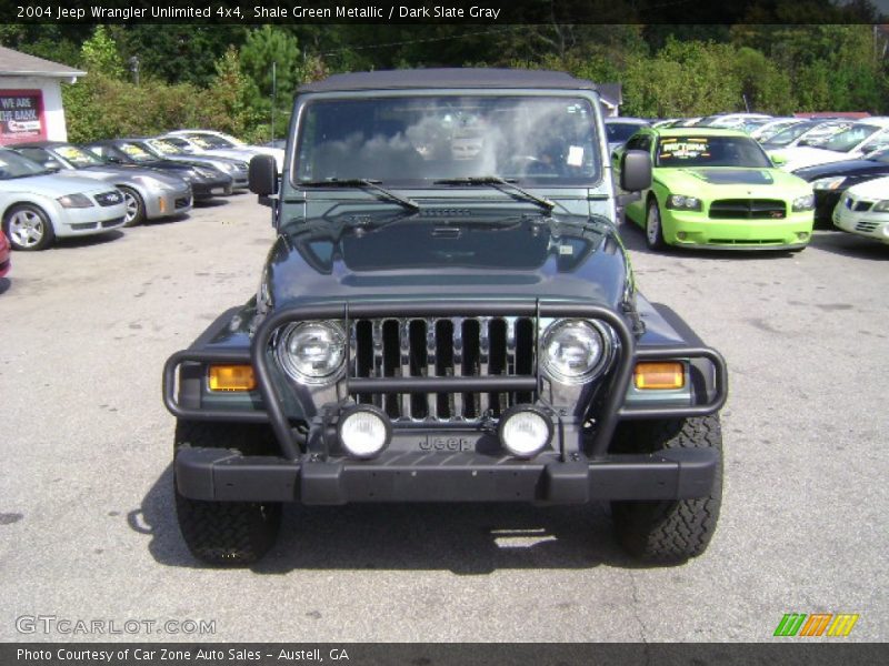 Shale Green Metallic / Dark Slate Gray 2004 Jeep Wrangler Unlimited 4x4