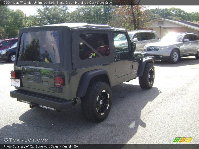 Shale Green Metallic / Dark Slate Gray 2004 Jeep Wrangler Unlimited 4x4