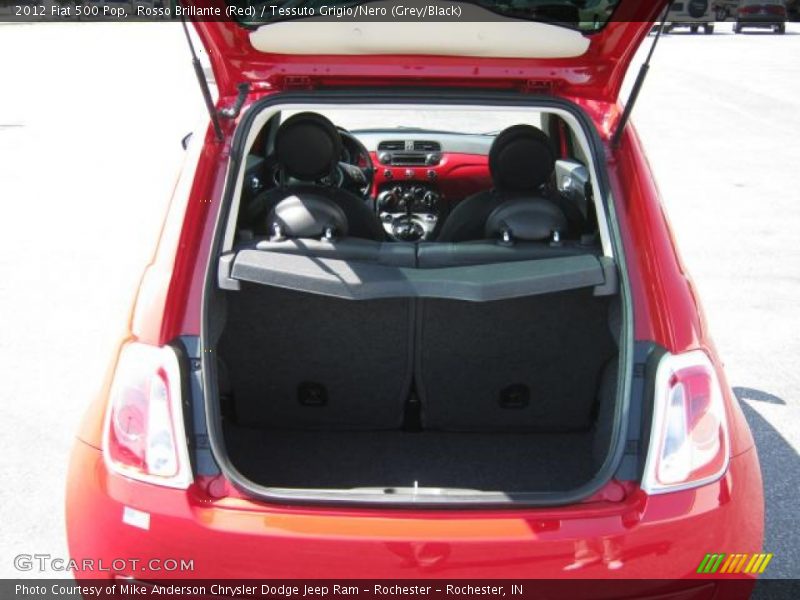 Rosso Brillante (Red) / Tessuto Grigio/Nero (Grey/Black) 2012 Fiat 500 Pop