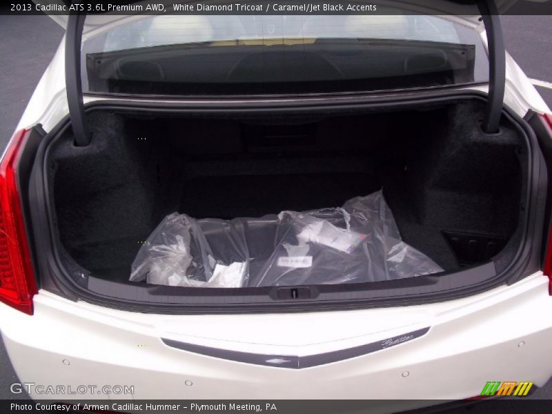 White Diamond Tricoat / Caramel/Jet Black Accents 2013 Cadillac ATS 3.6L Premium AWD