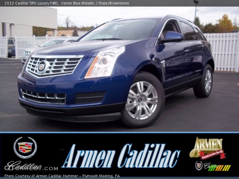 Xenon Blue Metallic / Shale/Brownstone 2013 Cadillac SRX Luxury FWD