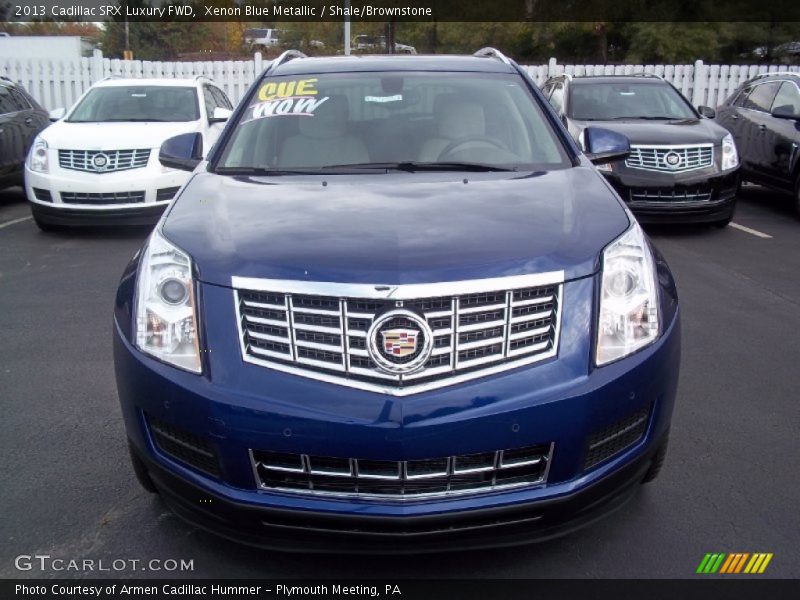 Xenon Blue Metallic / Shale/Brownstone 2013 Cadillac SRX Luxury FWD