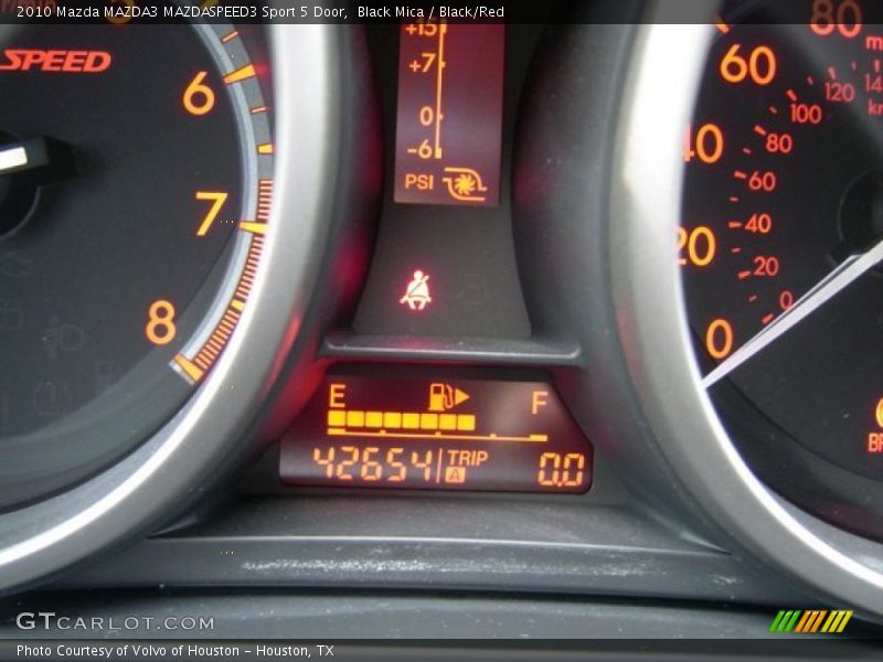 Black Mica / Black/Red 2010 Mazda MAZDA3 MAZDASPEED3 Sport 5 Door