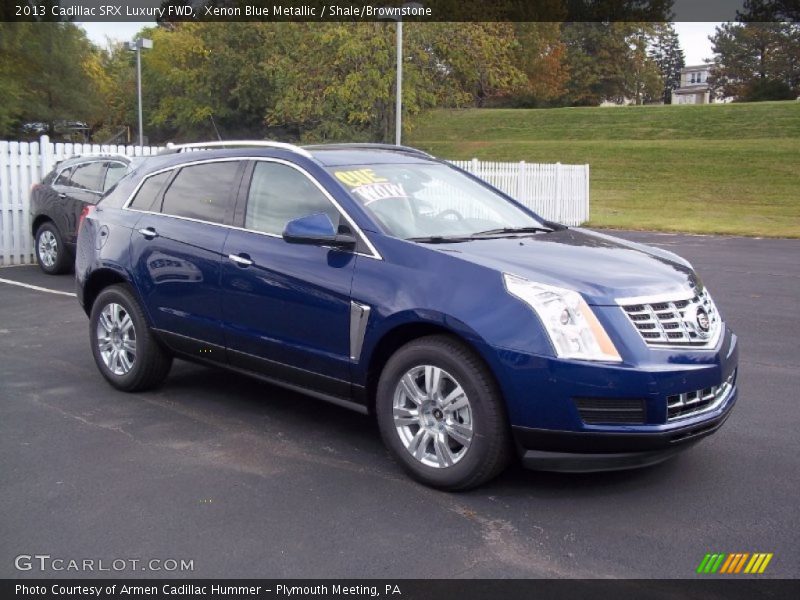 Xenon Blue Metallic / Shale/Brownstone 2013 Cadillac SRX Luxury FWD