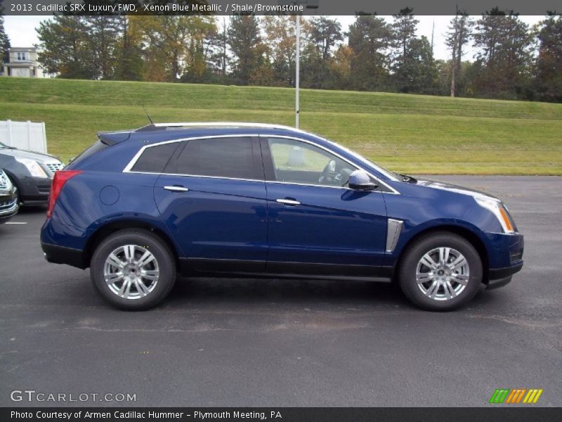 Xenon Blue Metallic / Shale/Brownstone 2013 Cadillac SRX Luxury FWD