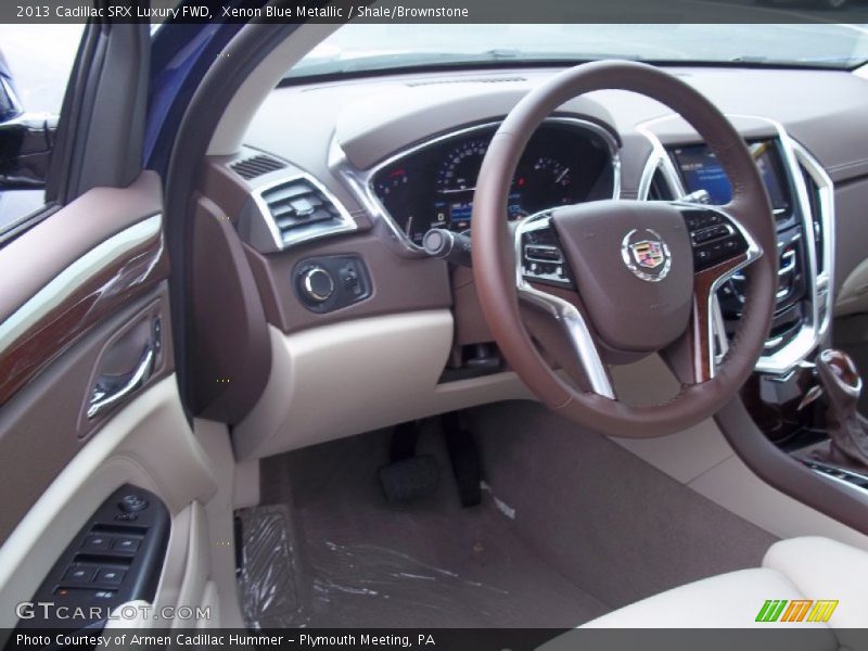 Xenon Blue Metallic / Shale/Brownstone 2013 Cadillac SRX Luxury FWD